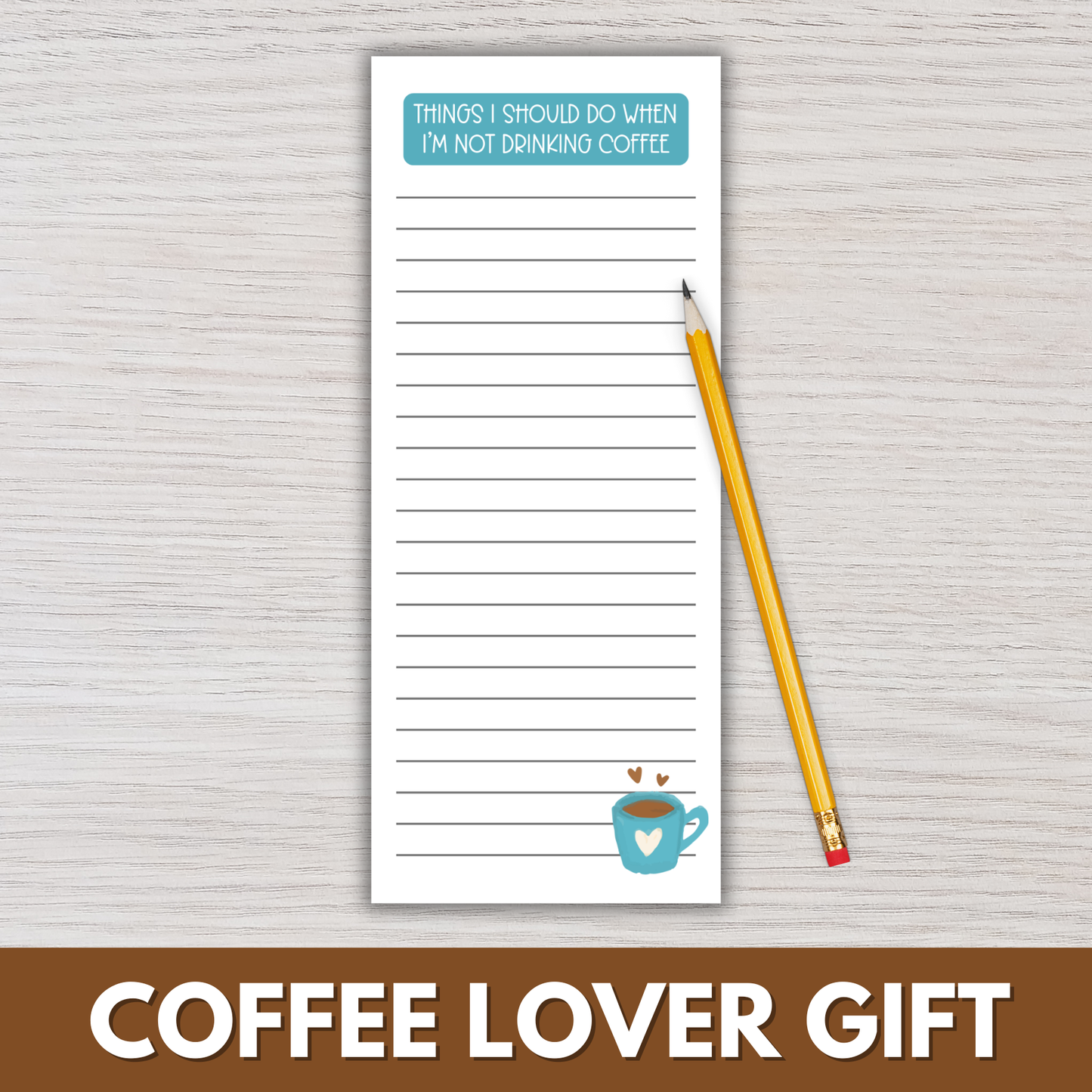 Coffee Lover Magnetic Notepads (Set of 12)
