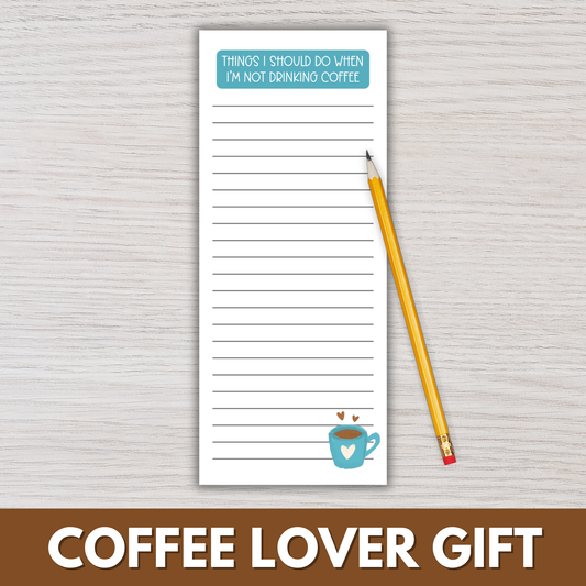 Coffee Lover Magnetic Notepads (Set of 12)
