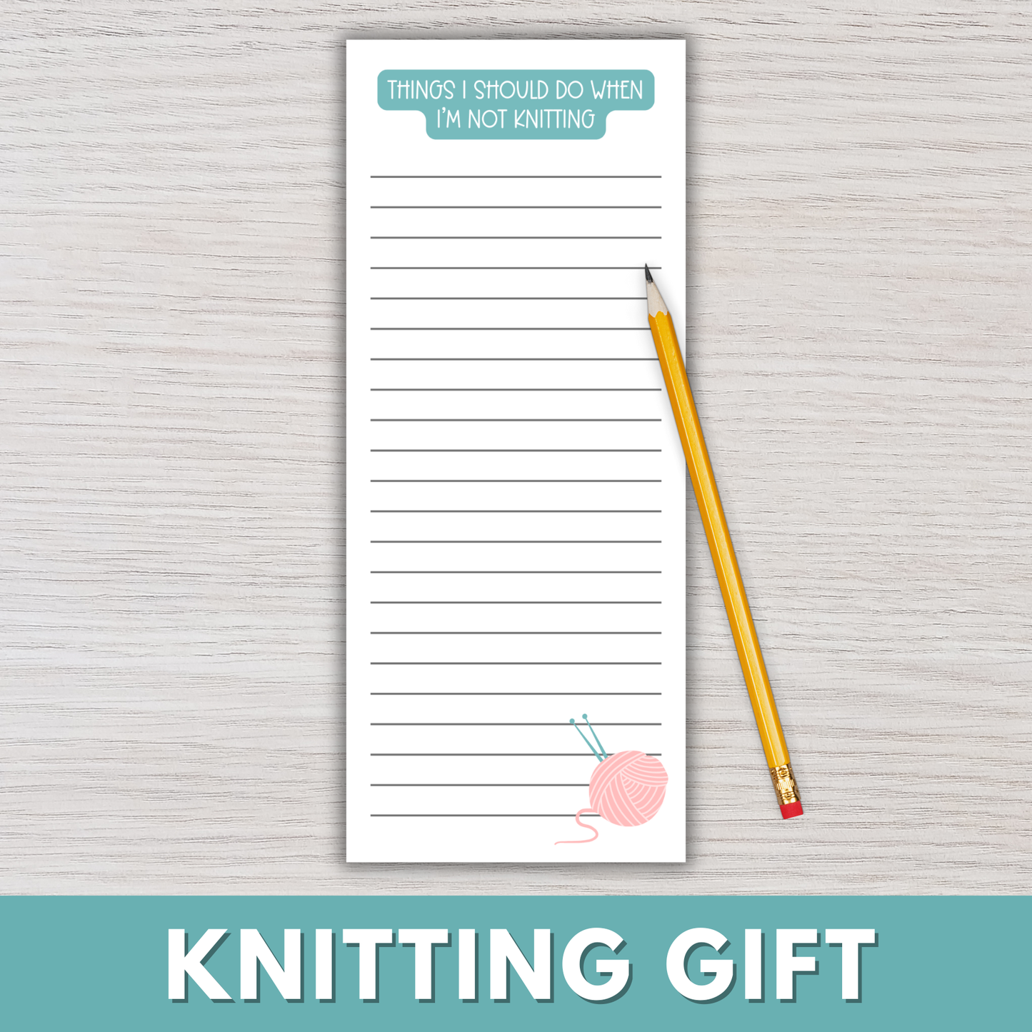 Knitting Magnetic Notepads (Set of 12)