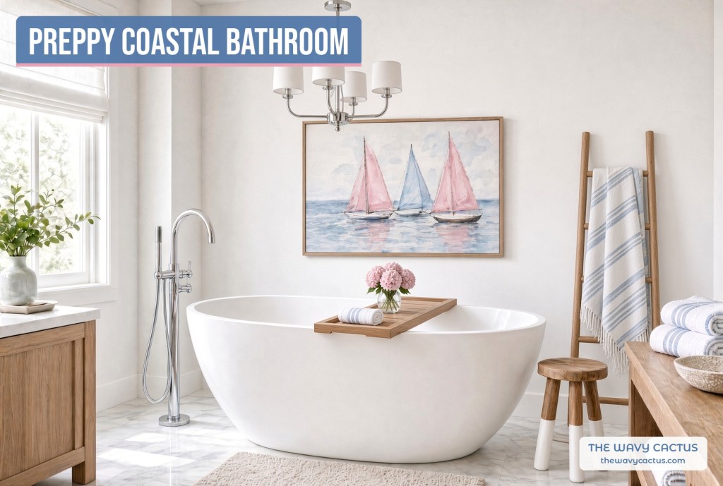 Preppy Coastal Bathroom: Shop the Look