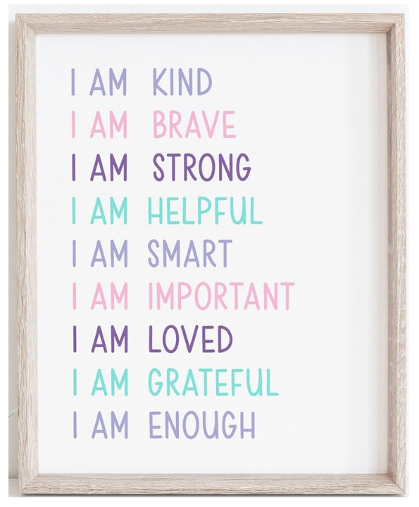 "I Am" Affirmation Wall Art