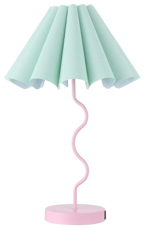 Mint Scalloped Table Lamp