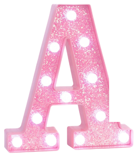 Pink Glitter Marquee Letter