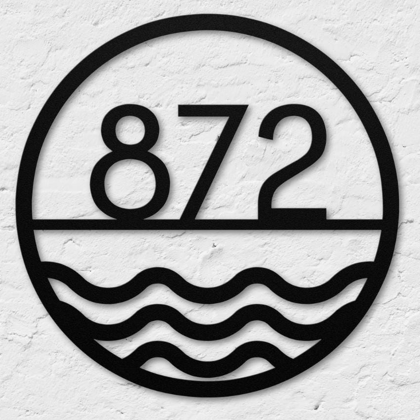 Custom House Number Sign, personalized with your street number