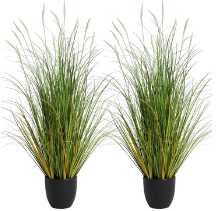 Faux Potted Grass (2-Pack)