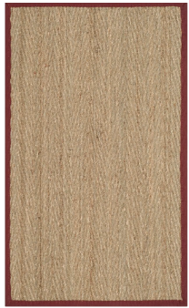 Jute Rug with Red Border