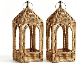 Rattan Lanterns (Set of 2)