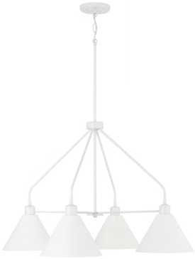 White Cone Chandelier