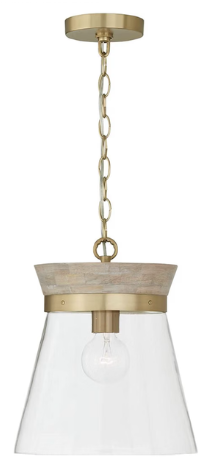 Glass & Brass Pendant