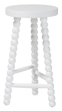 White Spindle Stool