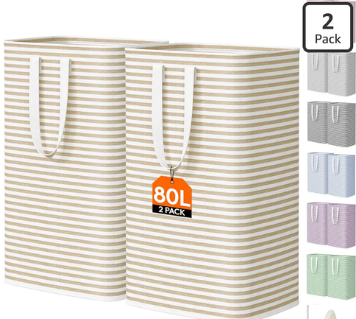 Striped Laundry Hampers (2-Pack)