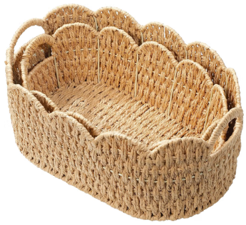 Scalloped Woven Baskets (2-Pack)