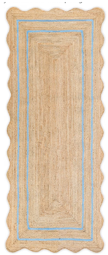 Scalloped Jute Runner Rug