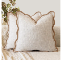 Cream Scalloped Pillow Covers