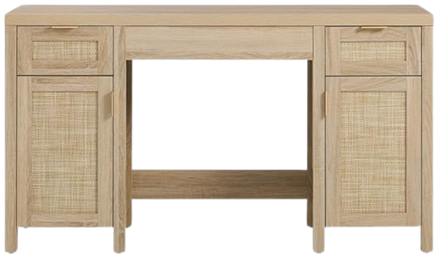 Rattan Desk with Storage