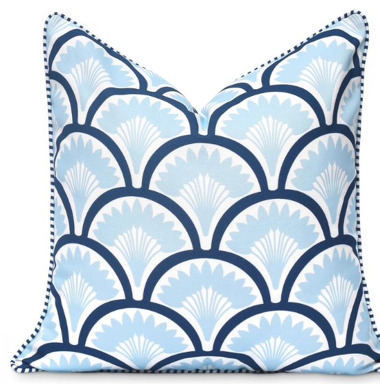 Blue Scallop Pillow