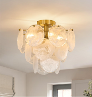 Capiz Shell Flush Ceiling Light