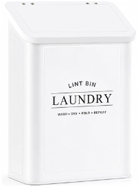 White Laundry Lint Bin