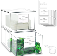 Clear Stackable Bins (2-Pack)