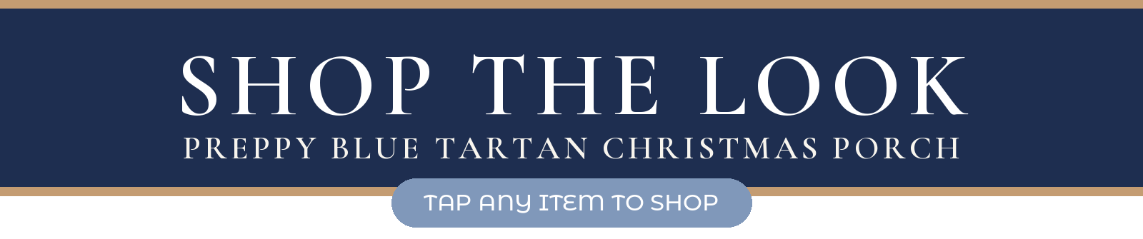 Shop the Look: Preppy Blue Tartan Christmas Porch