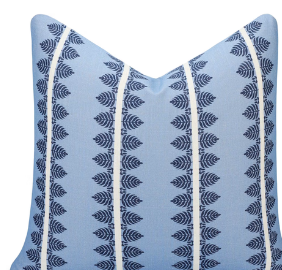 Blue Block Print Pillow