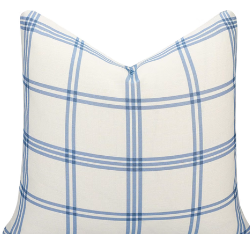 Blue & White Plaid Pillow