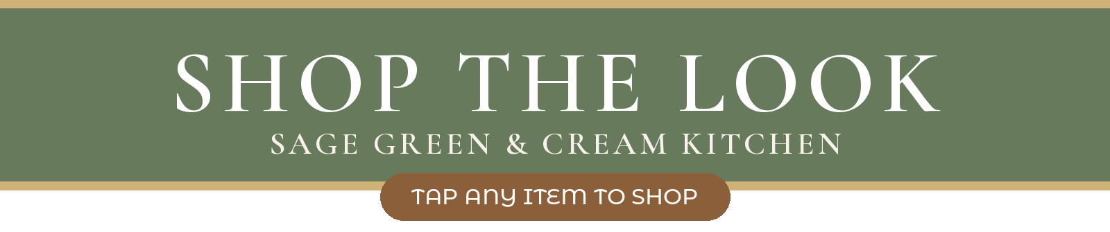 Shop the Look: Sage Green & Cream Kitchen