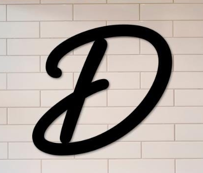 Custom Personalized Initial Metal Monogram Sign