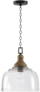 Glass & Wood Pendant