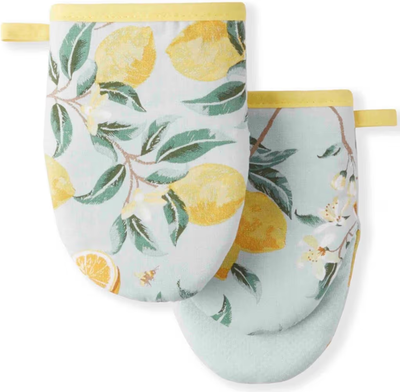 Martha Stewart Lemon Whimsy Mini Oven Mitts (2-Pack)