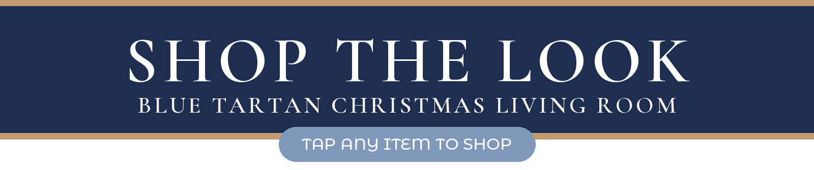 Shop the Look: Blue Tartan Christmas Living Room