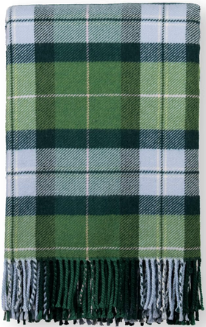 Green & Navy Plaid Throw