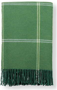 Green Windowpane Throw
