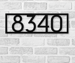 Custom Metal House Number Sign, personalized with your street number
