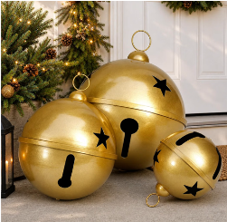 Giant Gold Jingle Bells